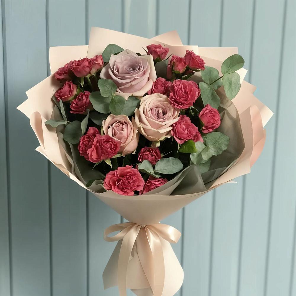 Букет цветов из: Гвоздики и Розы в Александровске