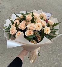 Букет Кремовые розы Латте в Александровске