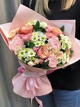 Букет цветов из:  Гвоздики, Розы и Хризантемы #REPLACE_PRED# Александровске