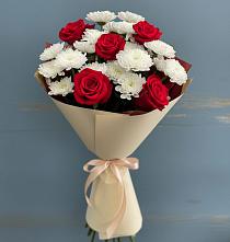 Букет цветов из:  Розы и Хризантемы в Александровске