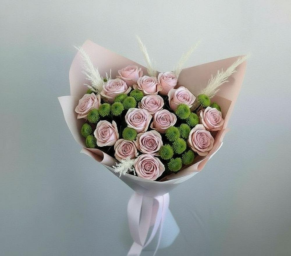 Букет цветов из: Розы и Хризантемы в Александровске
