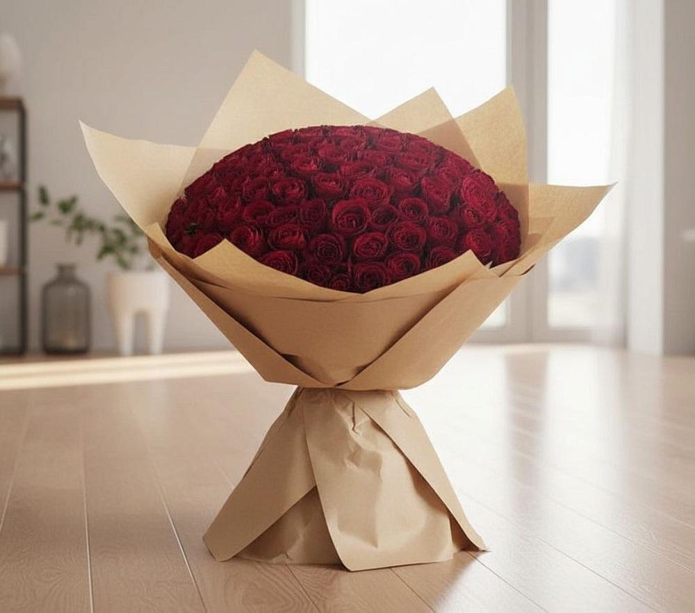 Букет 101 Красная роза в Александровске