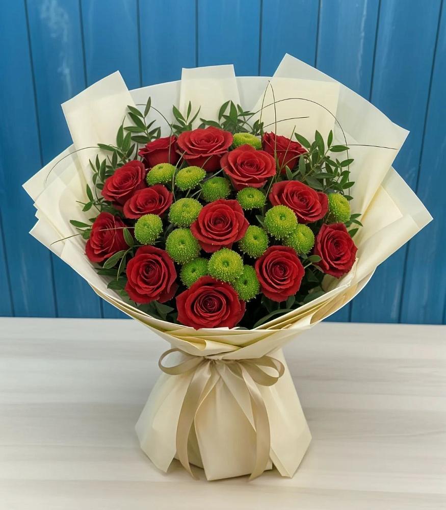 Букет цветов из: Розы и Хризантемы в Александровске